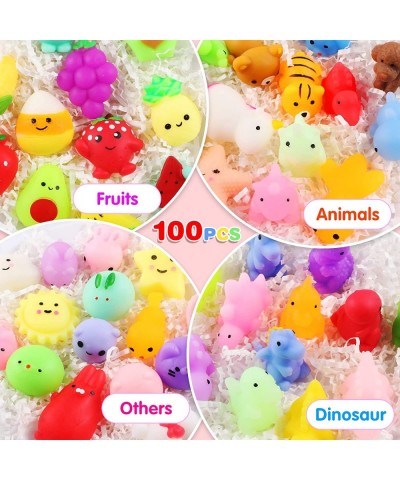 100Pcs Mochi Squishy Toy Party Favors for Kid Animal Squishies Kawaii Mini Squishies Classroom Prizes Stress Relief Toy Hallo...