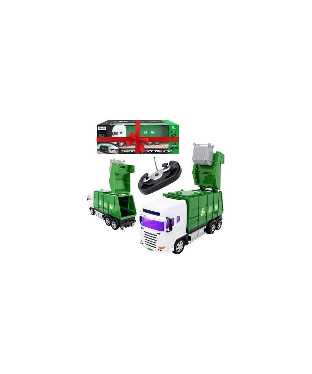 Remote Control Garbage Truck - Fun RC Trash Truck Toys for Boys & Girls with Working Lights - Remote Controlled Garbage Truck...