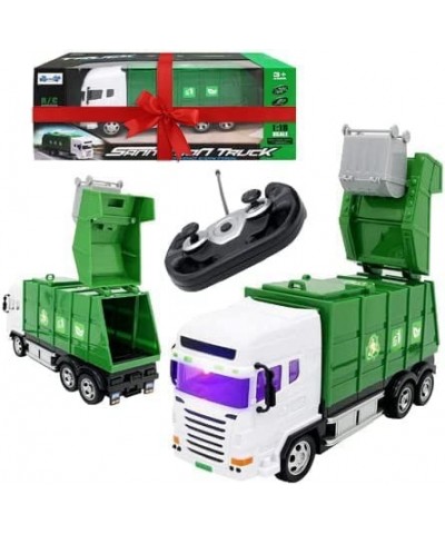 Remote Control Garbage Truck - Fun RC Trash Truck Toys for Boys & Girls with Working Lights - Remote Controlled Garbage Truck...