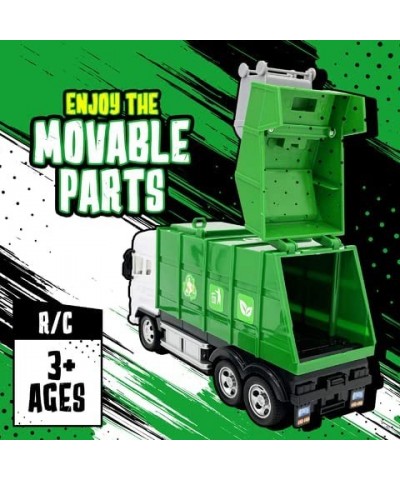 Remote Control Garbage Truck - Fun RC Trash Truck Toys for Boys & Girls with Working Lights - Remote Controlled Garbage Truck...