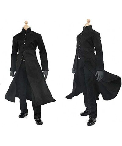 1/6 Scale Clothes Set Black Cloak Coat Pants Belt for 12 Inch Action Figures Models Doll $90.68 Doll Accessories