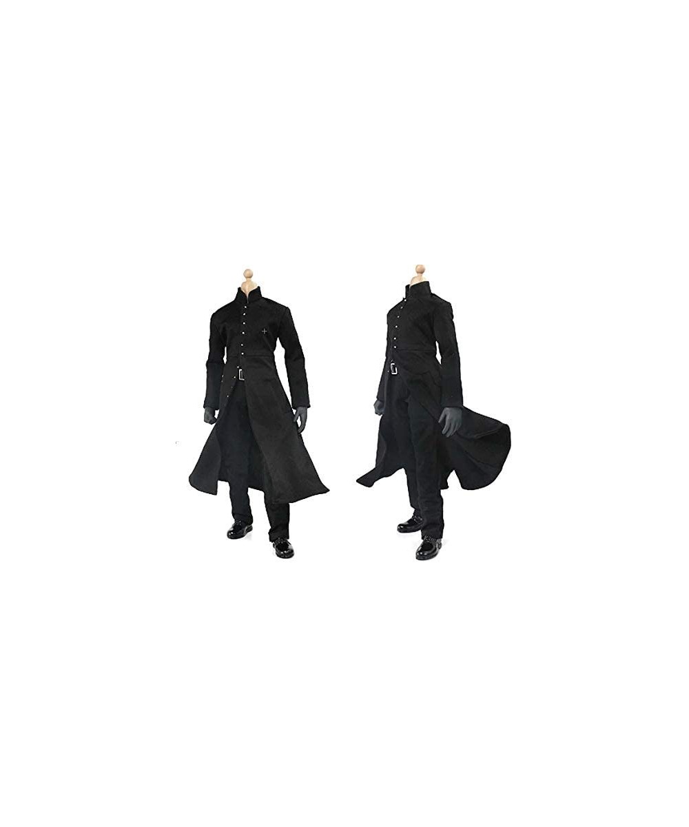 1/6 Scale Clothes Set Black Cloak Coat Pants Belt for 12 Inch Action Figures Models Doll $90.68 Doll Accessories