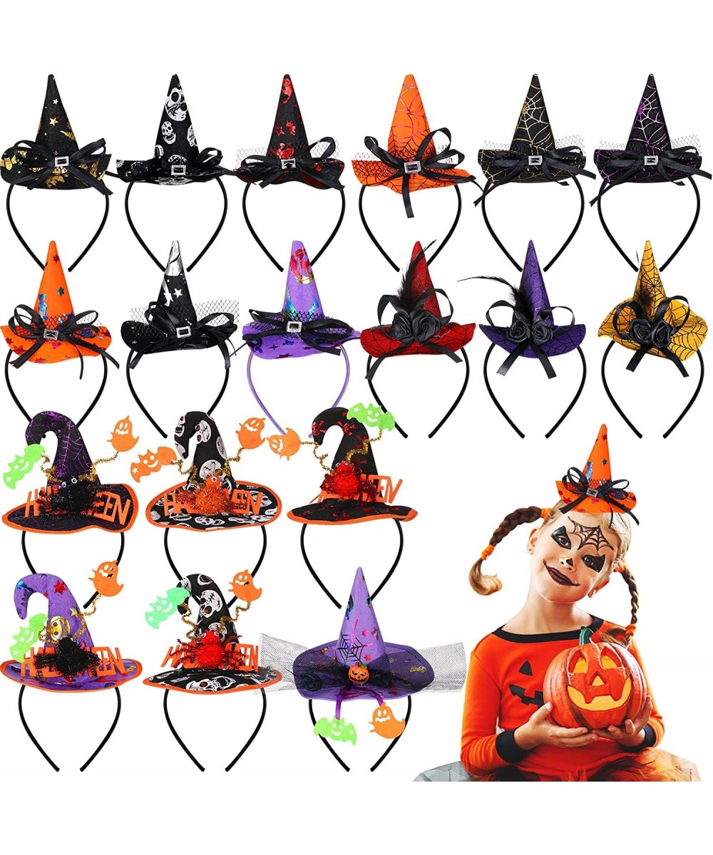 18 Pcs Halloween Headbands Spider Skull Witch Hat Headband Halloween Accessories Halloween Party Witch Hat Headbands Boppers ...