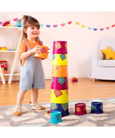 B. toys – Stacking Cups – 10 pcs – Colorful Nesting Cups – Bath & Backyard – Stackable Learning Toy – Toddler Kids – Bazillio...