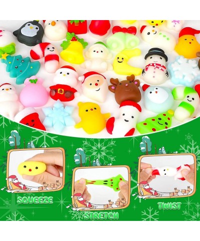 Christmas Party Favors 33 PCS Christmas Squishy Toys Mini Cute Squeeze Toy Stress Relief Anxiety Squishies Toys for Kids Chri...