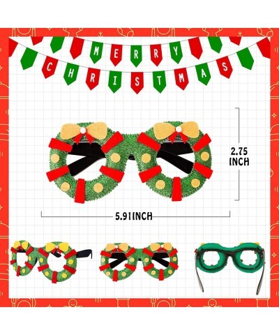 18Pcs Christmas Glasses Glitter Party Eyeglasses Frames Costume Holiday Glasses for Christmas Parties Favors Photo Booth Nove...