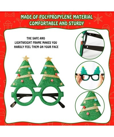 18Pcs Christmas Glasses Glitter Party Eyeglasses Frames Costume Holiday Glasses for Christmas Parties Favors Photo Booth Nove...