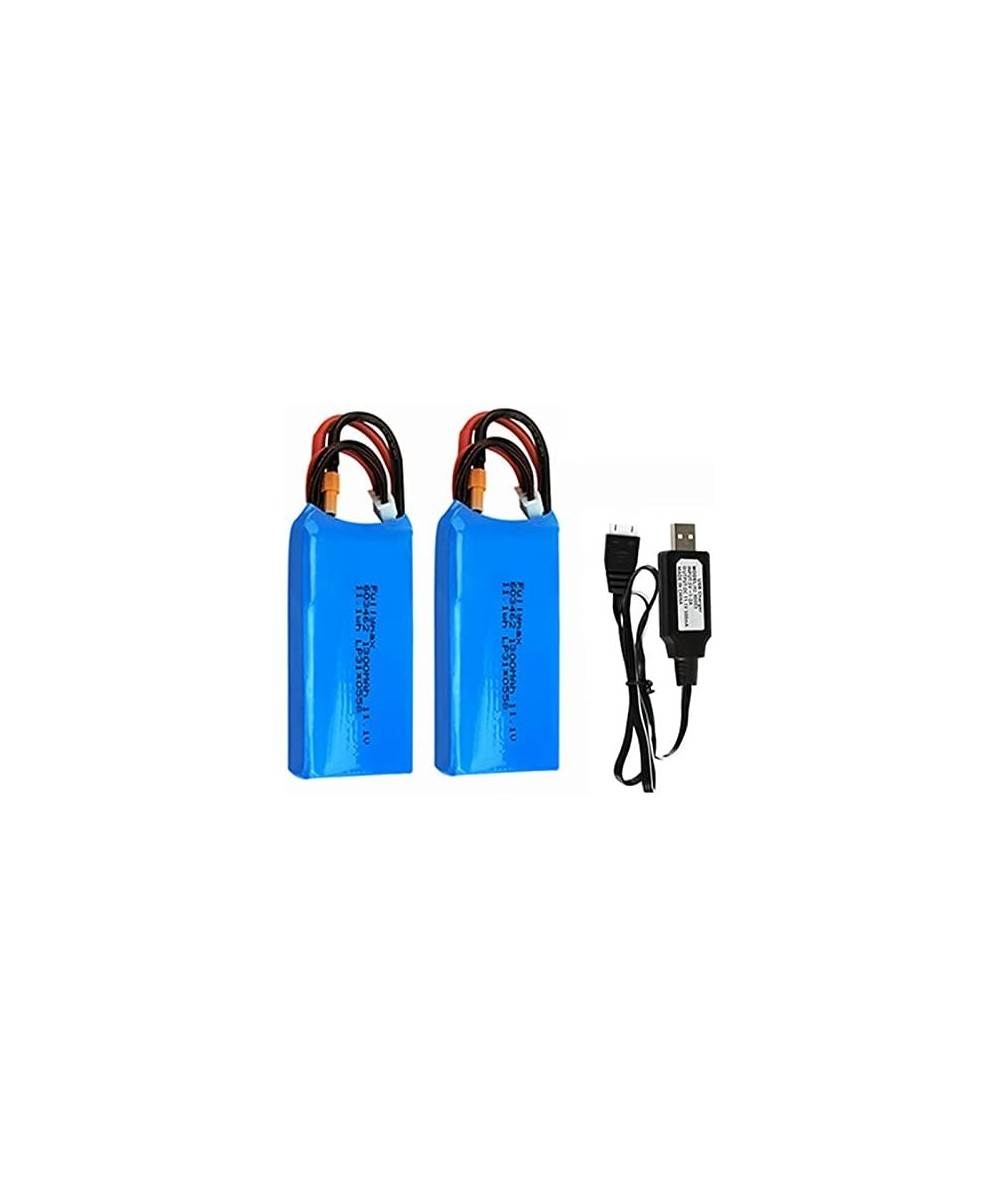 11.1V 1300mAh Lithium Battery for Wltoys XK X450 RC Airplane Fixed Wing Plane 2 Pack with USB Charger $62.74 Hobby Remote & A...