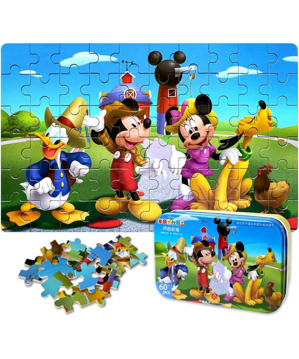 Disney Mickey Mouse Puzzles in a Metal Box 60 Piece for Kids Ages 4-8 Jigsaws Puzzles Girls Boys Great Gifts for Children (Mi...