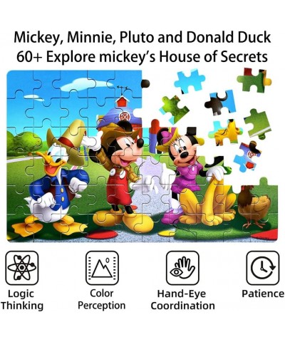 Disney Mickey Mouse Puzzles in a Metal Box 60 Piece for Kids Ages 4-8 Jigsaws Puzzles Girls Boys Great Gifts for Children (Mi...