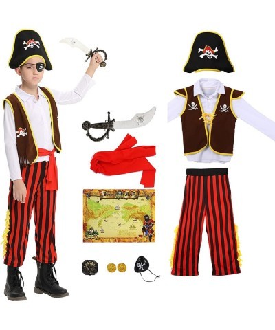 Pirate Costume for Kids Halloween Role Play Dress Up Set Theme Parties Pretend Cosplay Deluxe Costume Accessories Toys $27.92...