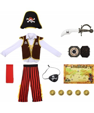 Pirate Costume for Kids Halloween Role Play Dress Up Set Theme Parties Pretend Cosplay Deluxe Costume Accessories Toys $27.92...