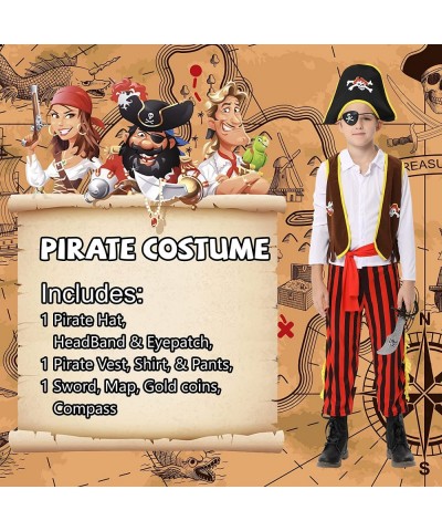 Pirate Costume for Kids Halloween Role Play Dress Up Set Theme Parties Pretend Cosplay Deluxe Costume Accessories Toys $27.92...