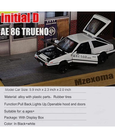 Initial D Toyota Trueno AE86 Alloy Diecast Car Model Sports Car Toys for Kids and Adults Pull Back Vehicles Toy Cars (Black-T...