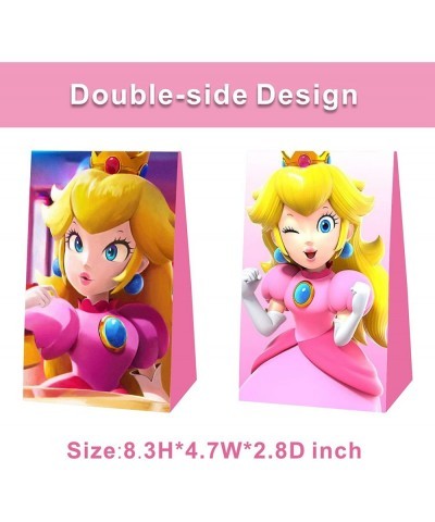 12pcs Princess Peach Party Favor Gift Bags Princess Peach Birthday Party Supplies for Boys and Girls Party Decorations $24.53...