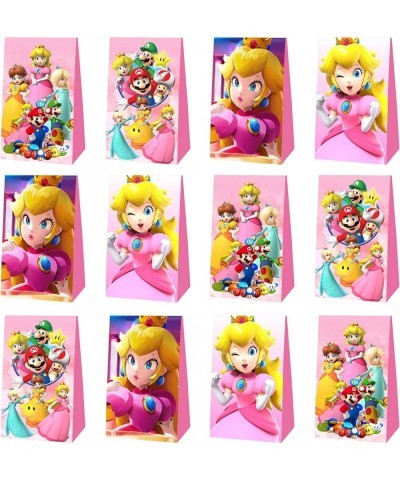 12pcs Princess Peach Party Favor Gift Bags Princess Peach Birthday Party Supplies for Boys and Girls Party Decorations $24.53...