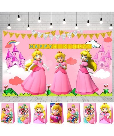 12pcs Princess Peach Party Favor Gift Bags Princess Peach Birthday Party Supplies for Boys and Girls Party Decorations $24.53...