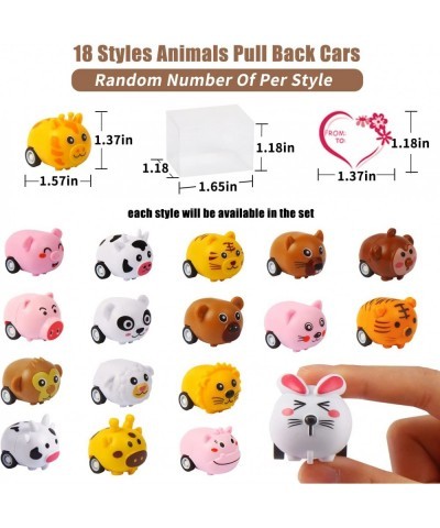 Valentine's Day Animals Pull Back Cars Set 28PCS Mini Friction Powered Vehicle for Kids Valentine Party Favors Easter Egg Hun...