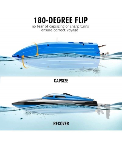 DeXop Remote Control Racing Boat Rc Boat for Pools and Lakes 30km/H 2.4G Electric Racing Boat for Kids and Adults Gifts for B...