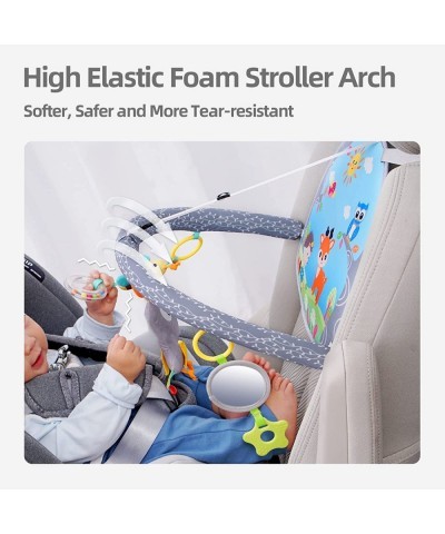 Rear Facing Car Seat Toy Baby Kick & Play Activity Center Car Seat Activity Arch with Music Mirror and Rattle Toys for Childr...