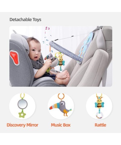 Rear Facing Car Seat Toy Baby Kick & Play Activity Center Car Seat Activity Arch with Music Mirror and Rattle Toys for Childr...