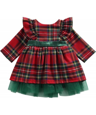 Baby Toddler Girls Clothes 2T 3T 4T 5T Buffalo Plaid Dress Infant 6 12 Months Christmas Outfits Princess Costumes $37.62 Kids...