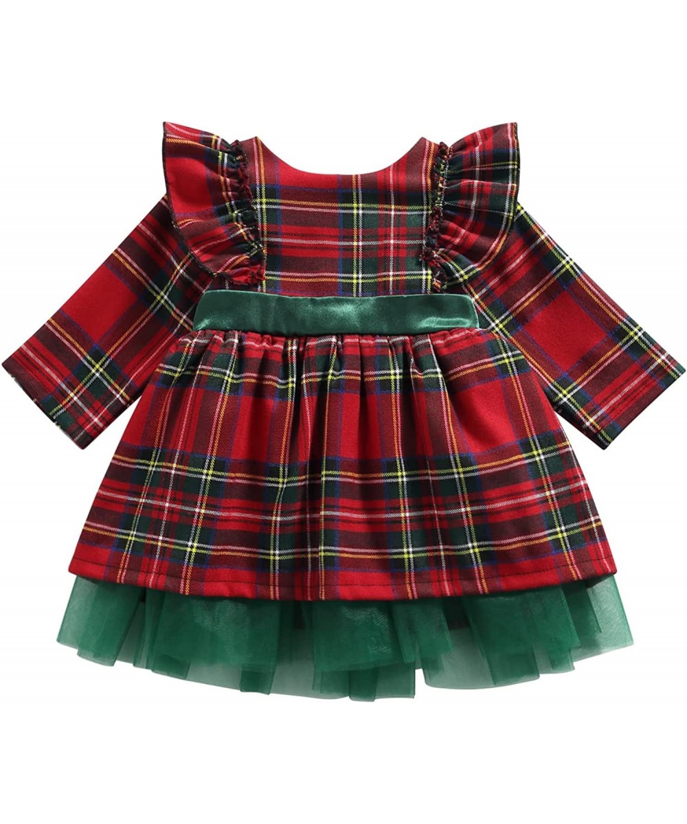 Baby Toddler Girls Clothes 2T 3T 4T 5T Buffalo Plaid Dress Infant 6 12 Months Christmas Outfits Princess Costumes $37.62 Kids...