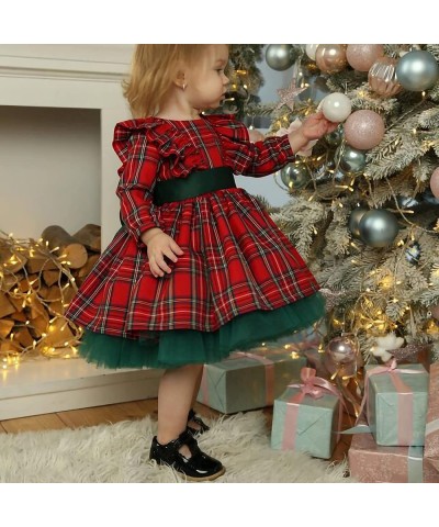 Baby Toddler Girls Clothes 2T 3T 4T 5T Buffalo Plaid Dress Infant 6 12 Months Christmas Outfits Princess Costumes $37.62 Kids...