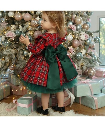 Baby Toddler Girls Clothes 2T 3T 4T 5T Buffalo Plaid Dress Infant 6 12 Months Christmas Outfits Princess Costumes $37.62 Kids...