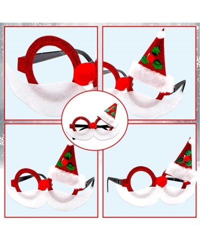 12 PCS Christmas Party Glitter Glasses Christmas Decoration Costume Eyeglasses Frame Colorful Funny Christmas Party Gifts Chr...