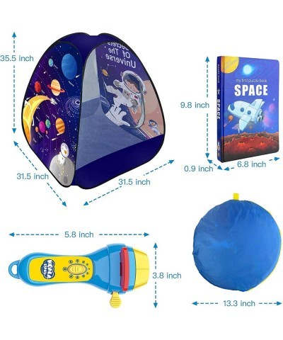 Spaceship Play Tent for Boys - Kids pop up Tent - Outer Space Tent - Indoor&Outdoor Space Play House with Flashlight Projecto...