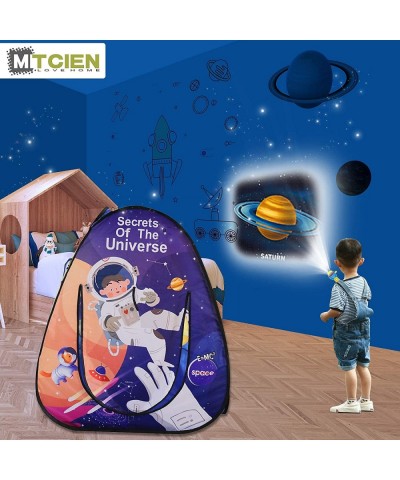 Spaceship Play Tent for Boys - Kids pop up Tent - Outer Space Tent - Indoor&Outdoor Space Play House with Flashlight Projecto...