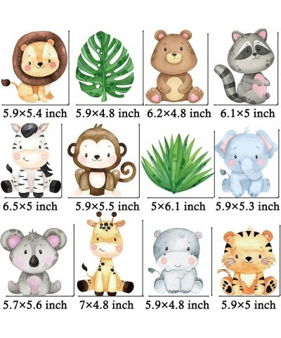 24Pcs Jungle Animals Centerpiece Sticks Safari Animal Table Toppers for Jungle Birthday Party Zoo Animals Baby Shower Supplie...