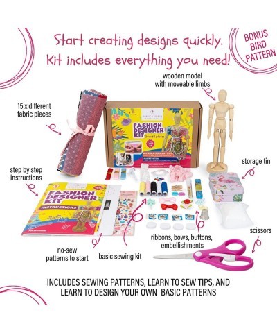 Fashion Designer Kits for Girls & Boys. Beginners Learn to Use Basic Patterns Sew Re-Design & Draft A Basic Pattern for The 8...