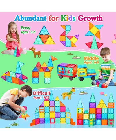 146PCS Magnetic Tiles Building Blocks Set for Kids Magnetic Blocks Magnet Tiles Building Toys 3D Clear Magnetic Toys Preschoo...