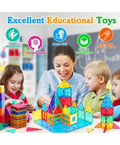 146PCS Magnetic Tiles Building Blocks Set for Kids Magnetic Blocks Magnet Tiles Building Toys 3D Clear Magnetic Toys Preschoo...