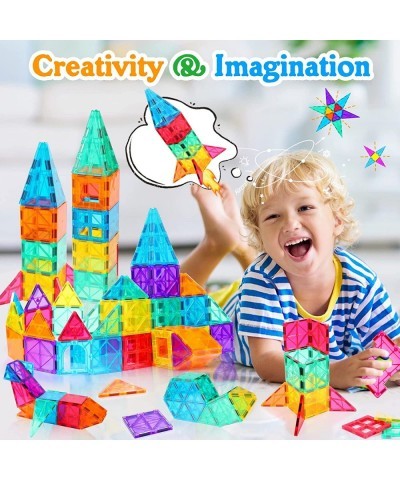 146PCS Magnetic Tiles Building Blocks Set for Kids Magnetic Blocks Magnet Tiles Building Toys 3D Clear Magnetic Toys Preschoo...