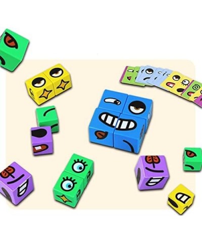 Expressions Matching Block Puzzle Educational Games Toy Face-Changing Cube Building Block for Kids Preschool 3 Years and Up $...