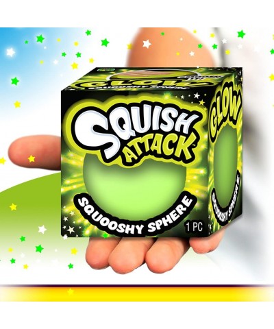 Squish Attack Glow in The Dark Stress Ball (3 Balls) Squishy Fidget Ball for Kids Teen & Adult. Glowing Sensory Stress Relief...