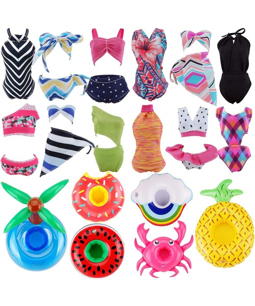 11 Items- 3Pcs Doll Beach Bikini Swimsuit + 3Pcs Swim Ring + 5Pairs Shoes for 11.5 inch Girl Doll（Random Style） $18.46 Doll A...