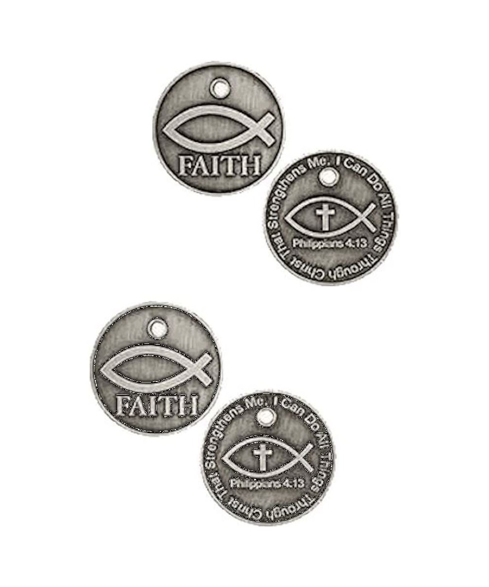 3 Coins All Things Through Christ Faith Jesus Fish Pocket Coins (Set of 3) $23.92 Money & Banking Play Toys