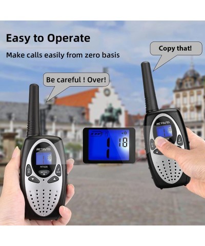 RT628 Walkie Talkies for Kids 4 Pack Toys Gifts for 5-13 Year Old Boys Girls 2 Way Radio with 22 Channels LCD Backlit Long Ra...