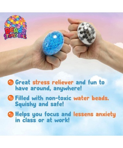 Stress Balls for Kids Adults 6 Pack Fidget Squishy Stress Balls with Water Bead Anxiety Stress Relief Toys Squeeze Balls Squi...