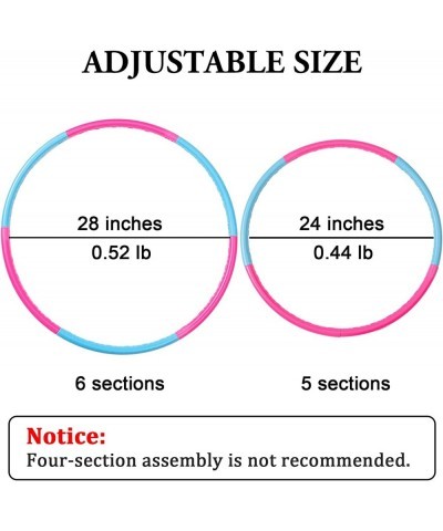 Kids Exercise Hoop Detachable & Size Adjustable Toy Hoop Professional Hoola Rings for Kids $23.91 Kids' Fitness Equipment