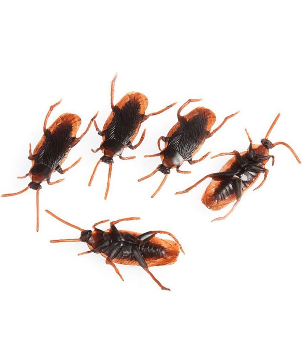 20Pcs Realistic Simulation Plastic Fake Cockroach Roach Novelty Bugs Joke Toys for April Fool's Day Halloween Party Favors De...