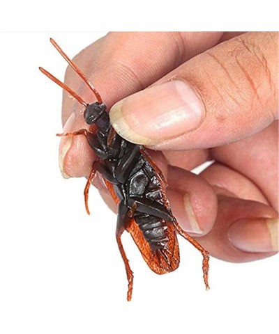 20Pcs Realistic Simulation Plastic Fake Cockroach Roach Novelty Bugs Joke Toys for April Fool's Day Halloween Party Favors De...