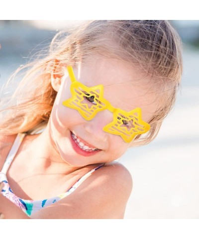 36 Pcs Kids Plastic Shutter Shades Star Glasses Assorted Colors Star Sunglasses Fun Slotted Star Shaped Glasses for Kindergar...