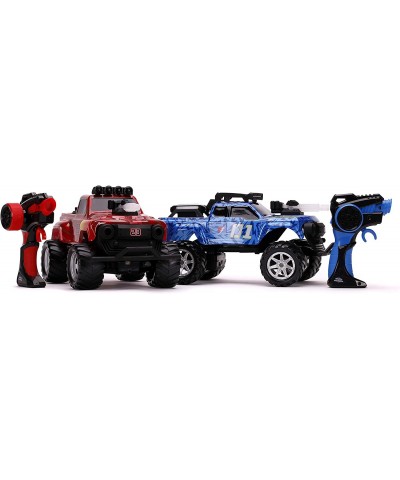 Battle Machines 1:16 Laser Combat RC Remote Control Car 2-Pack 2.4 GHZ Red/Blue Truck Toys for Kids and Adults (251109005) $8...