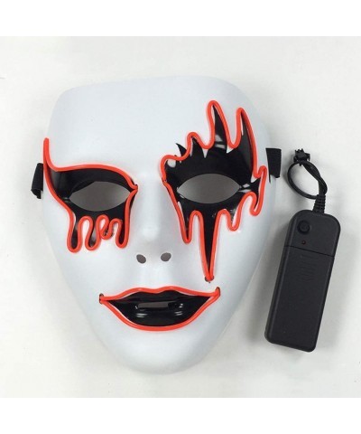 Forart LED Light Up Mask - Halloween Purge Masks Safe EL Wire Mask - Glowing Creepy Mask $27.54 Kids' Dress-Up Accessories