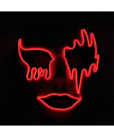 Forart LED Light Up Mask - Halloween Purge Masks Safe EL Wire Mask - Glowing Creepy Mask $27.54 Kids' Dress-Up Accessories